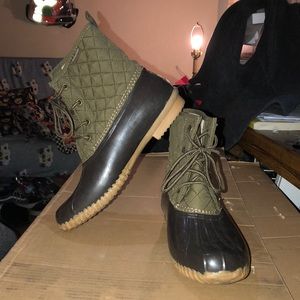 JBU BY JAMBU STEFANI RAIN BOOT ARMY GREEN/BROWN